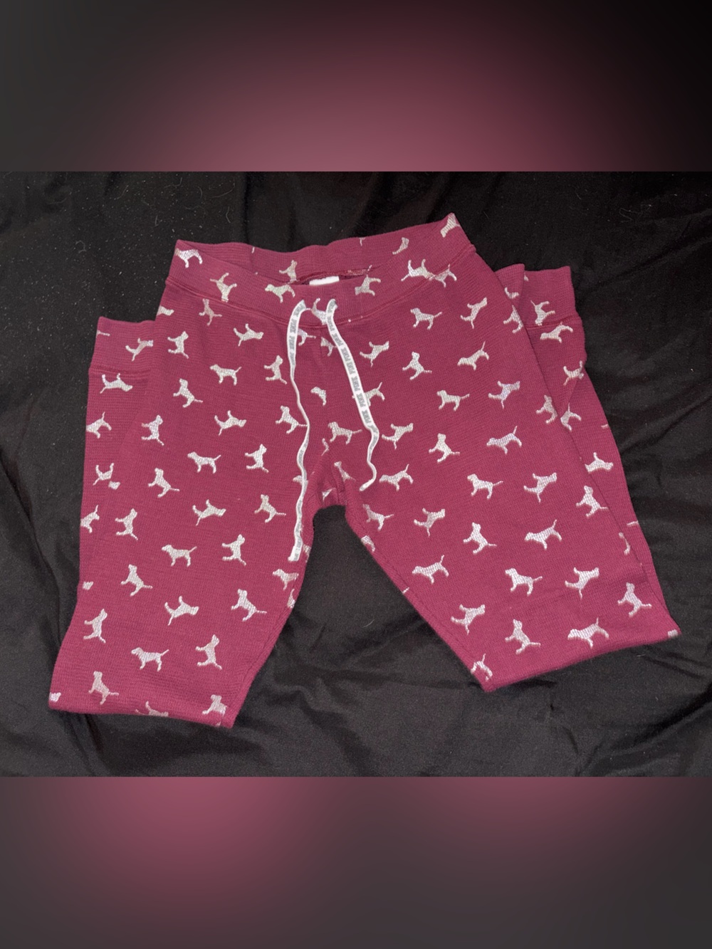 Victoria's Secret PINK Burgundy Knit Pajama Pants